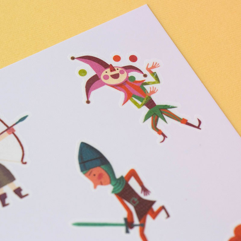 calcomanías caballeros medievales